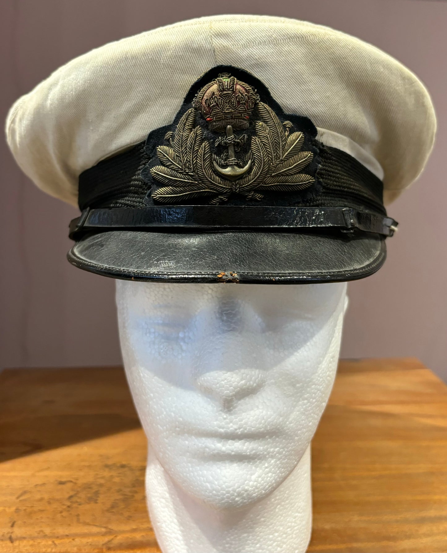 SOLD! WW1 Royal Navy Officer’s Visor Cap with Cover