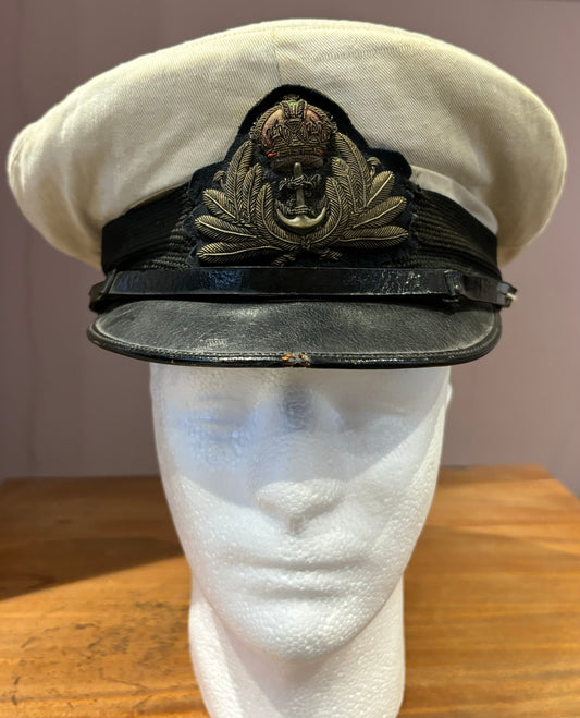 SOLD! WW1 Royal Navy Officer’s Visor Cap with Cover