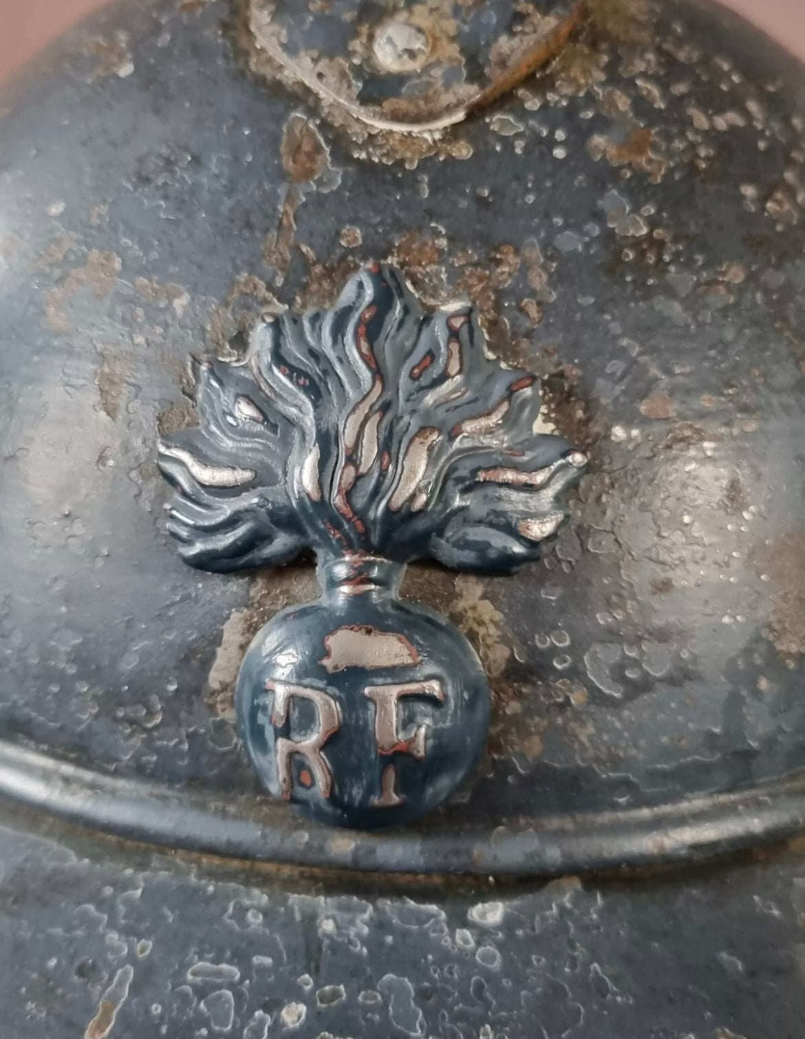 SOLD! WW1 French Infantry M15 Adrian Helmet