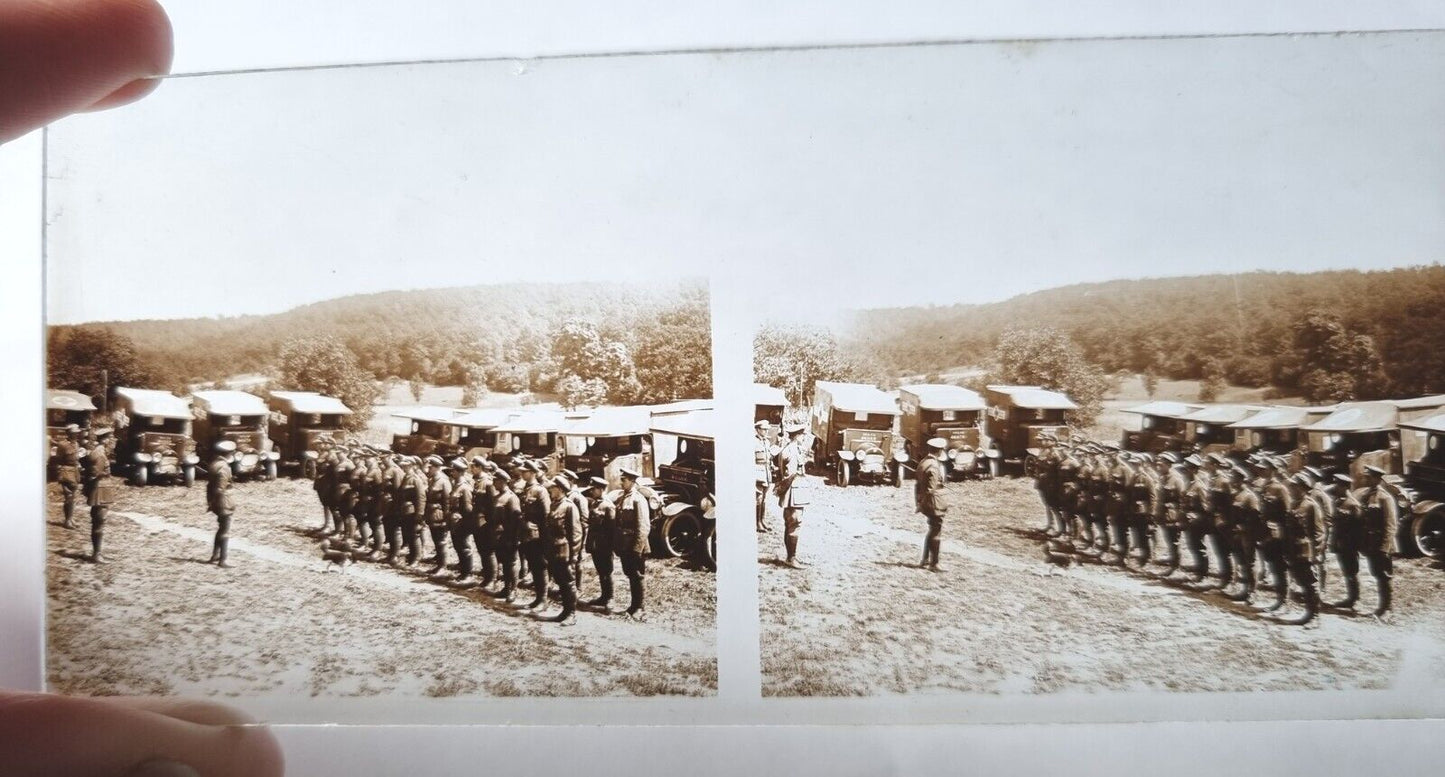 SOLD! Unpublished Military Amateur WW1 Glass Stereoview Collection- 133 Slides