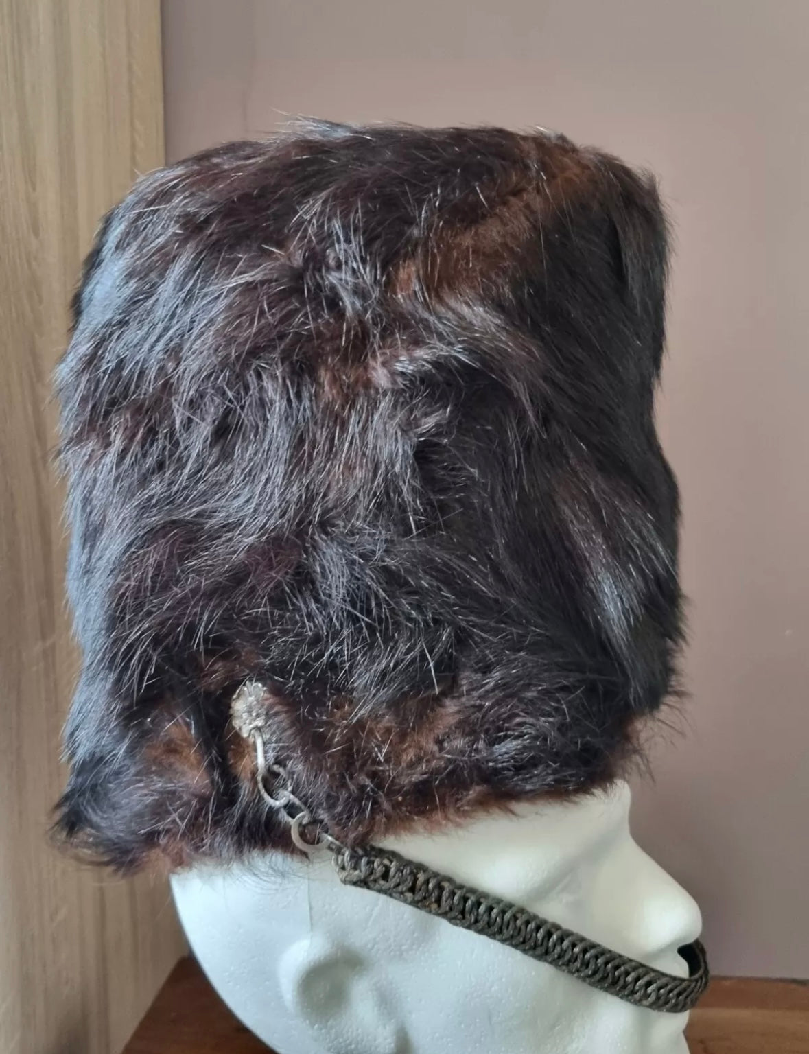 SOLD! Pre-1881 Victorian Bearskin for the 3rd Militia Battalion, Durham Fusiliers, with Tin