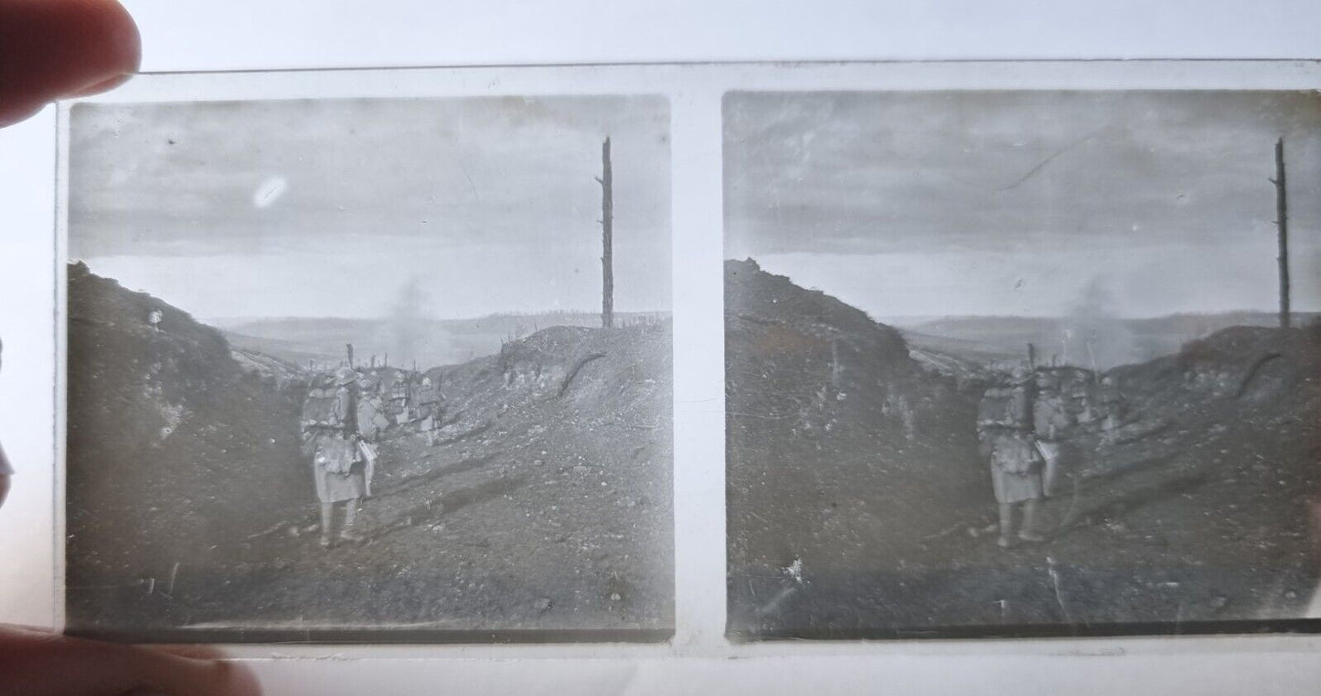 SOLD! Unpublished Military Amateur WW1 Glass Stereoview Collection- 133 Slides