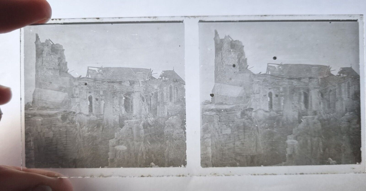 SOLD! Unpublished Military Amateur WW1 Glass Stereoview Collection- 133 Slides