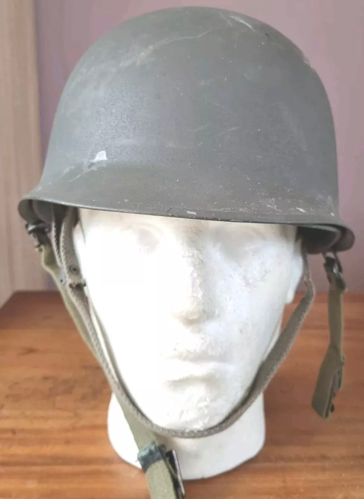 SOLD! Post War Danish Army M48 Helmet and Liner, Dated 1967