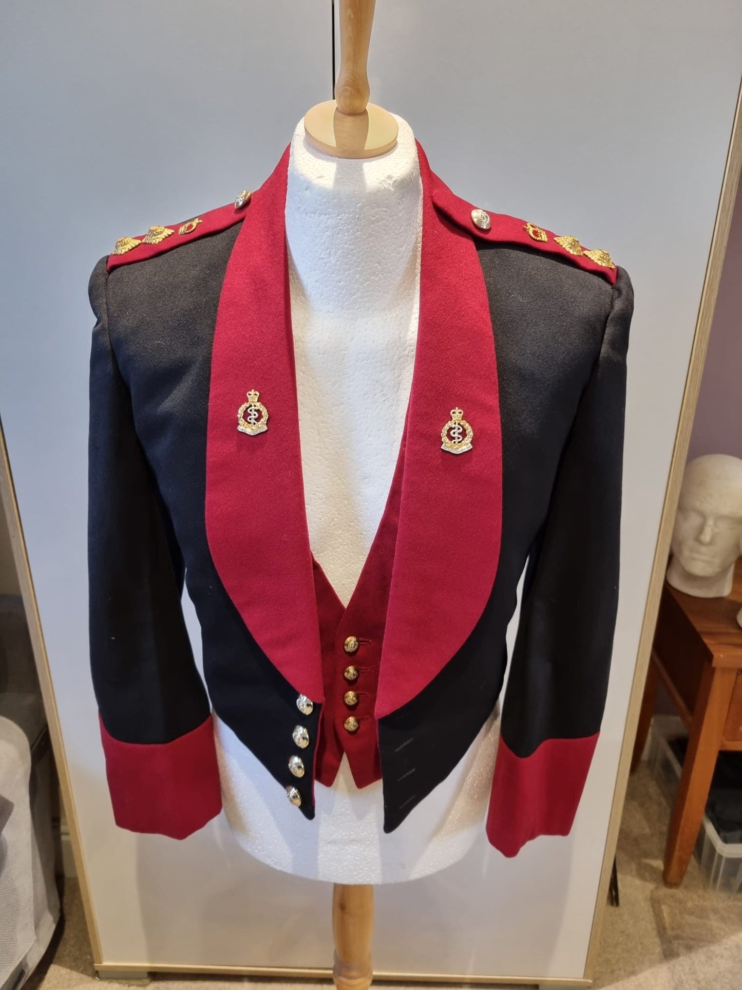 SOLD! 1964 Dated, British Army, Royal Army Medical Corps Colonel’s Mess Dress Jacket and Waistcoat.