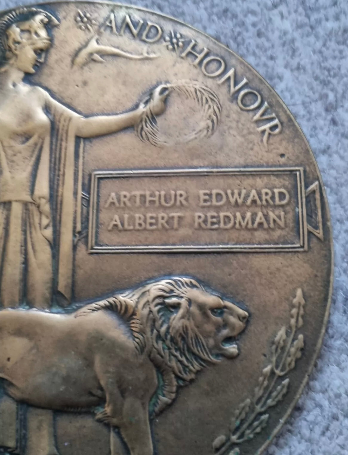 SOLD! WW1 Death Plaque & Medal Group to Author Edward Albert Redman, 156th Brigade, Royal Field Artillery