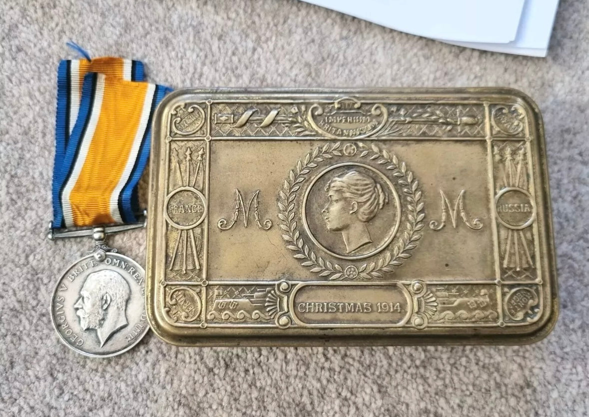 WW1 Medal Group & 1914 Princess Mary Christmas Tin to Alexander and William McNaughton, Highland Light Infantry and Argyll & Sutherland Highlanders