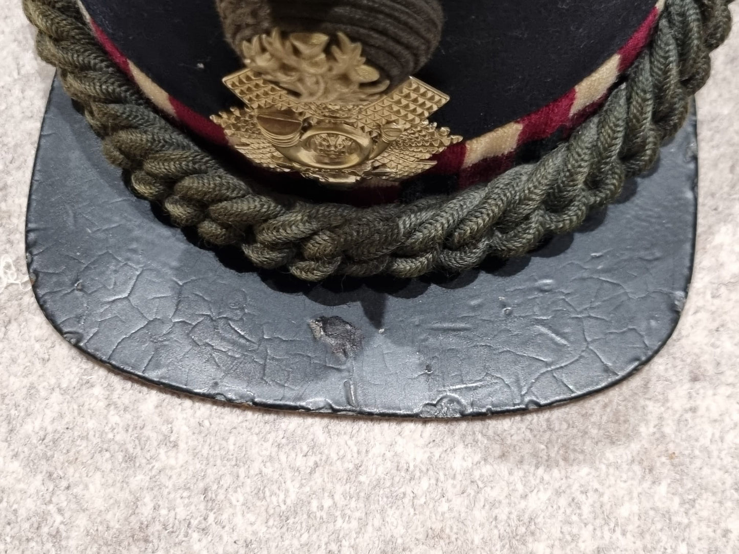 SOLD! Pre WW1 British Highland Light Infantry Officer’s Shako, Dated 1902
