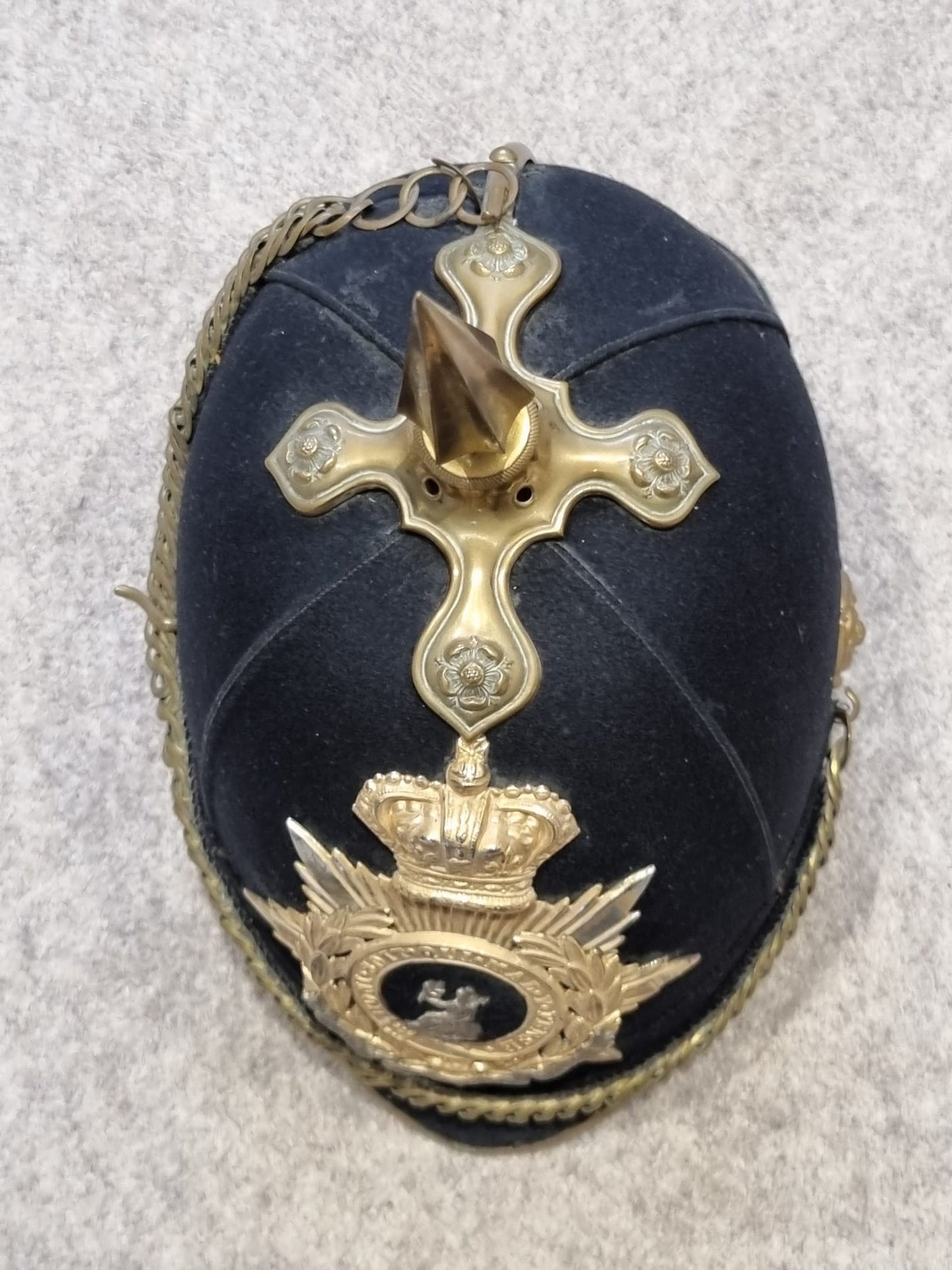 SOLD! Victorian Norfolk Regiment Officer's Home Service Helmet