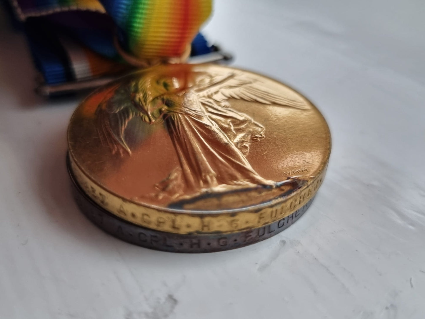 SOLD! WW1 British Medal Duo to Acting Corporal Herbert G Fulcher- Royal Army Medical Corps
