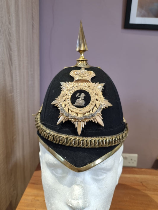 SOLD! Victorian Norfolk Regiment Officer's Home Service Helmet