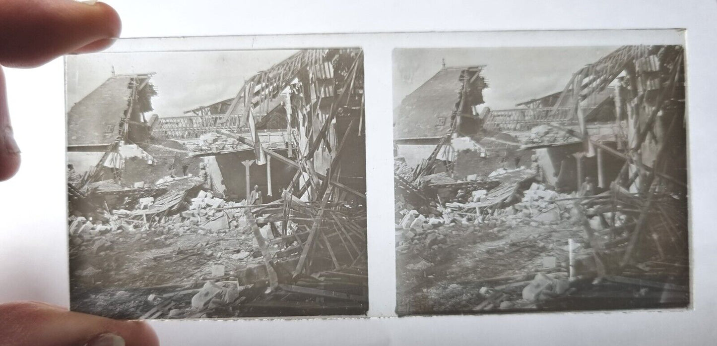 SOLD! Unpublished Military Amateur WW1 Glass Stereoview Collection- 133 Slides