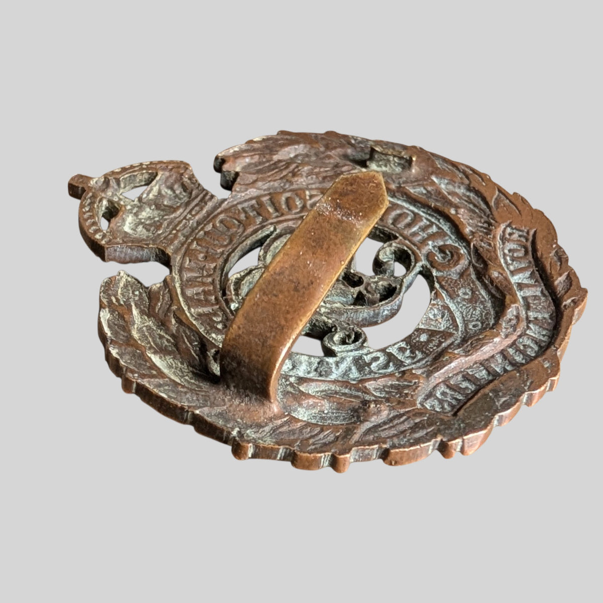 WW1 George V Royal Engineers Officer's Bronze Cap Badge