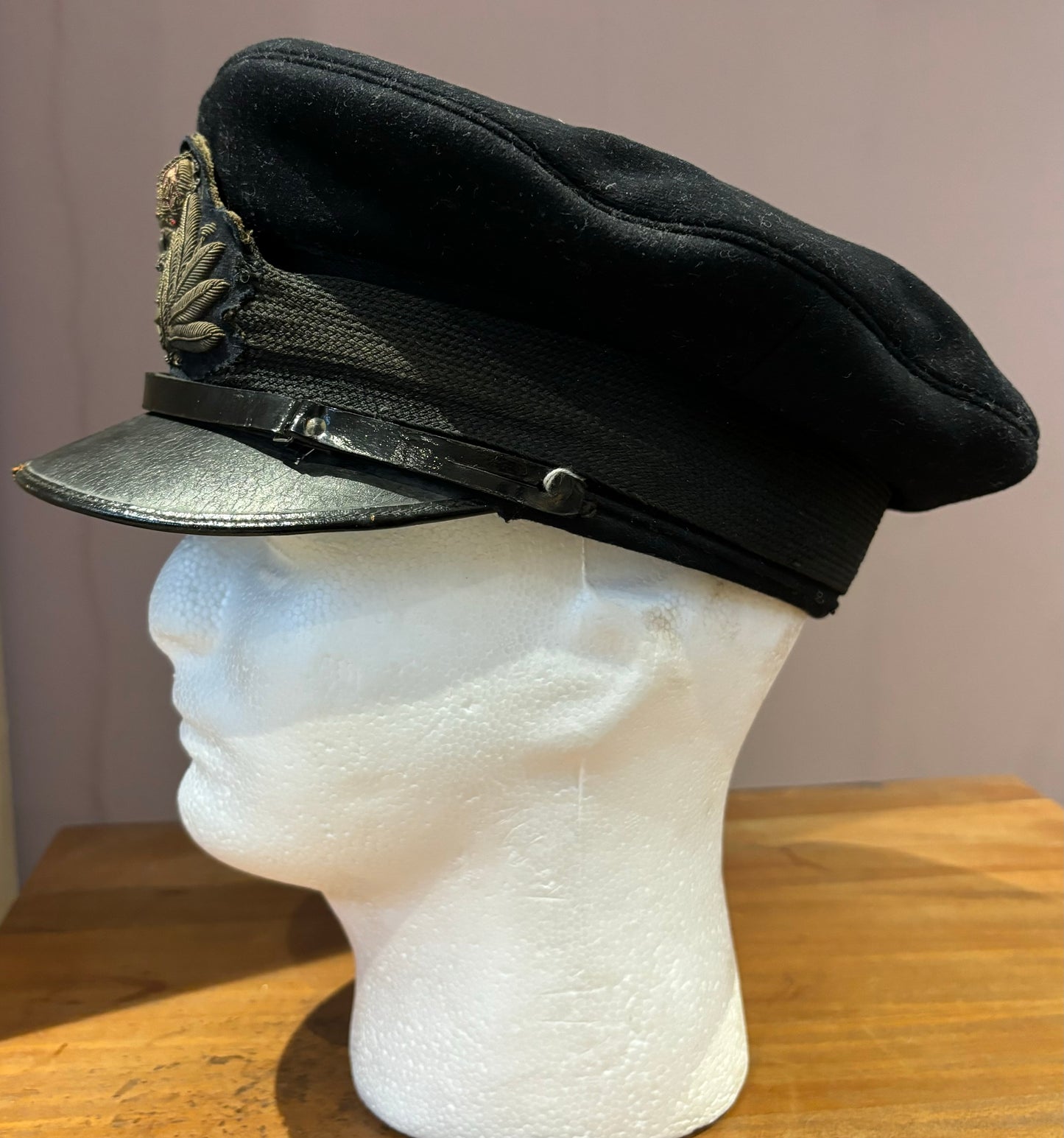 SOLD! WW1 Royal Navy Officer’s Visor Cap with Cover