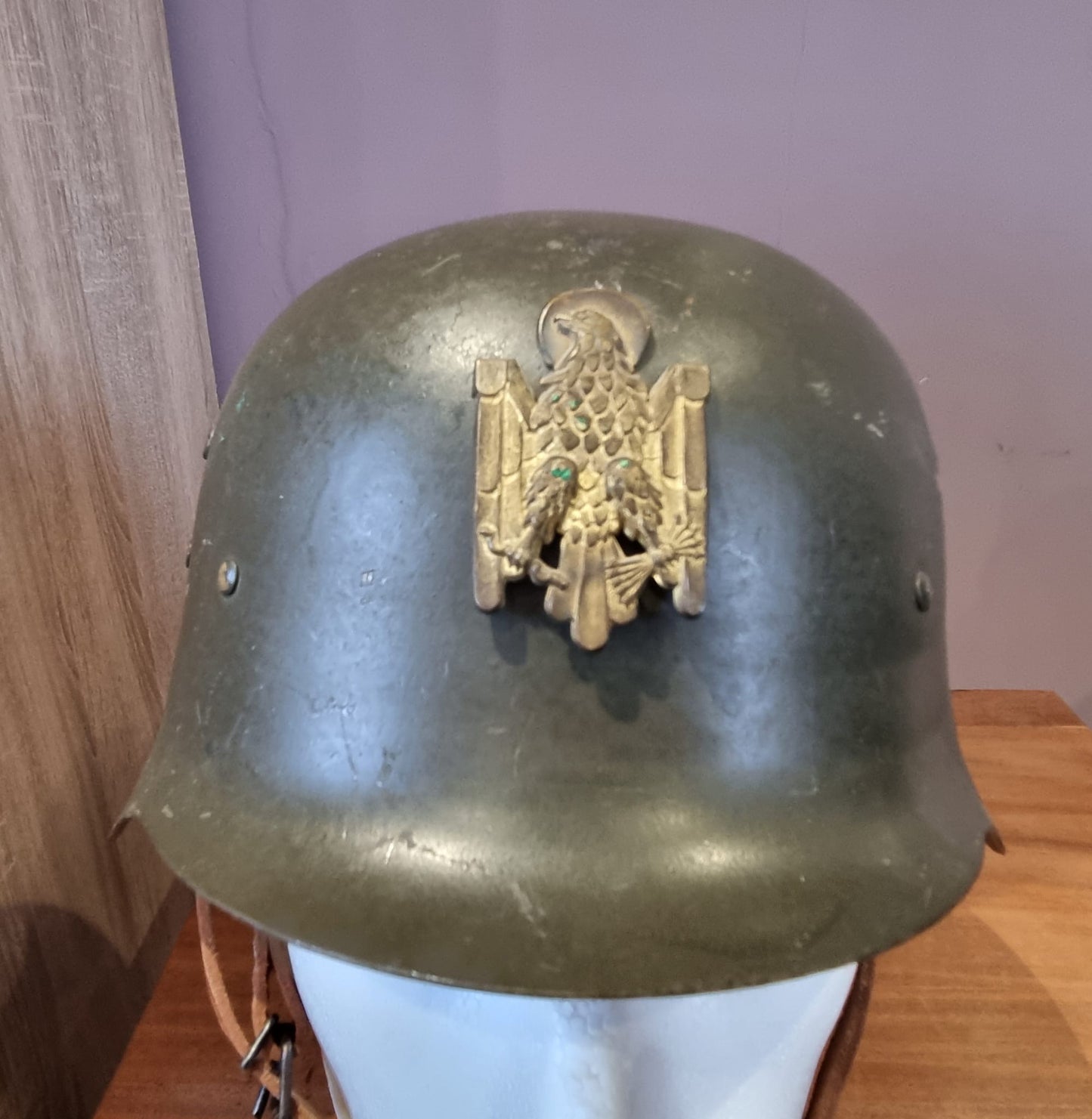 SOLD! WW2 Spanish Armed Police M42 ‘Modelo Z’ Helmet