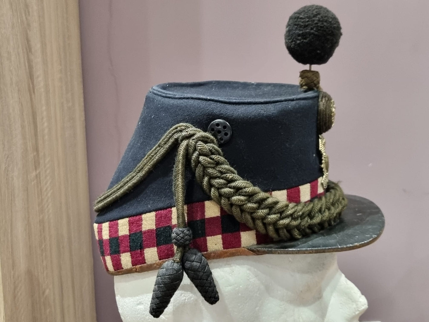 SOLD! Pre WW1 British Highland Light Infantry Officer’s Shako, Dated 1902