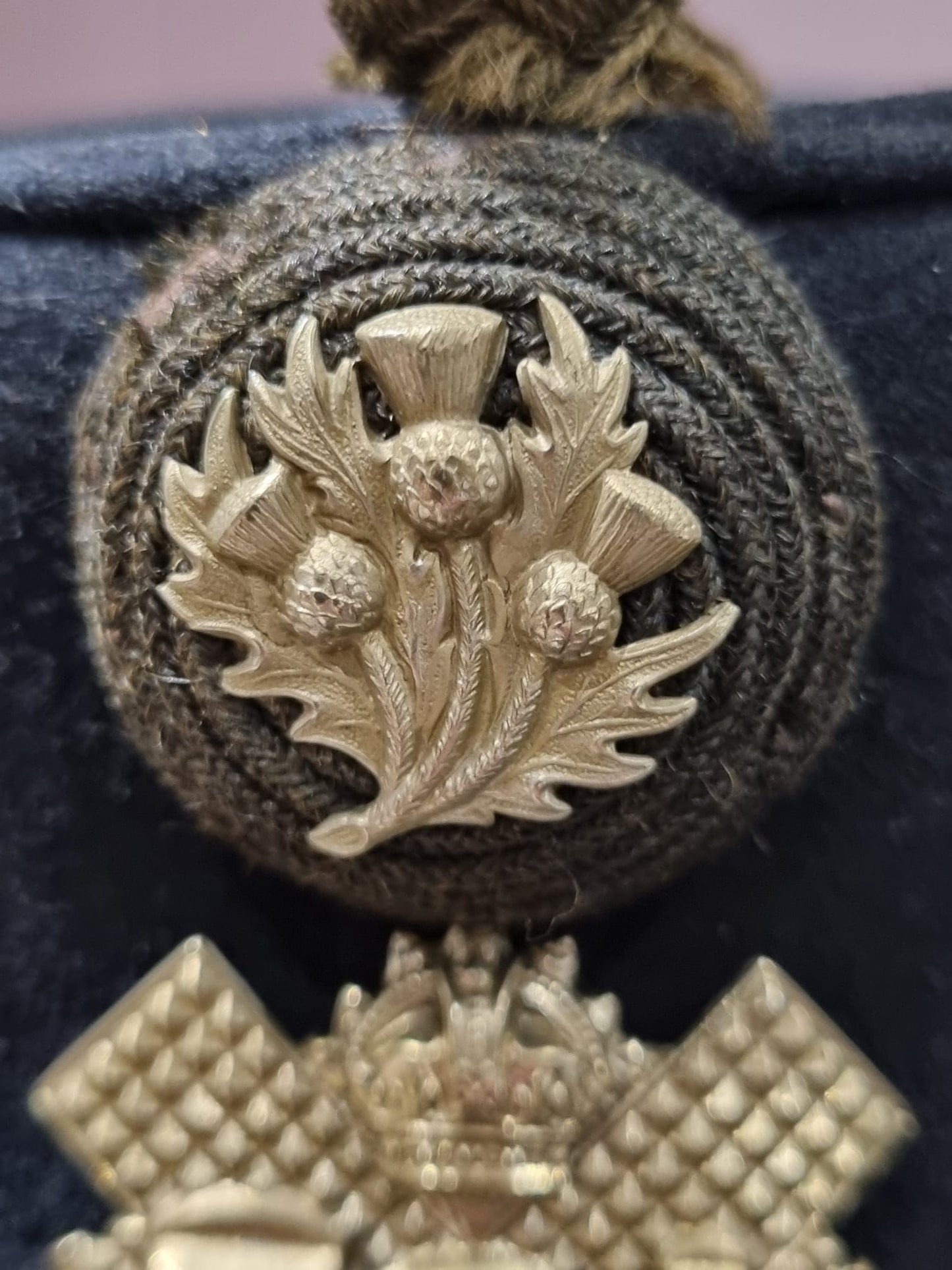 SOLD! Pre WW1 British Highland Light Infantry Officer’s Shako, Dated 1902