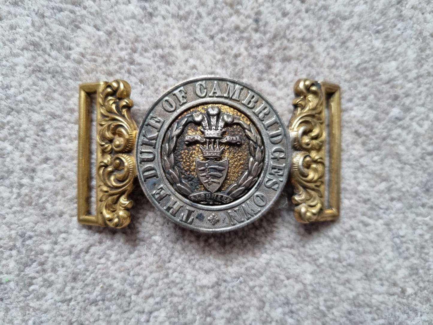 SOLD! Rare Victorian Duke Of Cambridge's Own Middlesex Regiment Belt Buckle