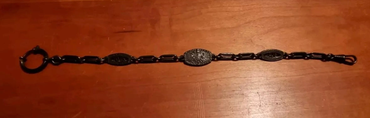 SOLD! WWI Imperial German Iron Watch Chain 'Gold Zur Wehr Eisen Zur Ehr'