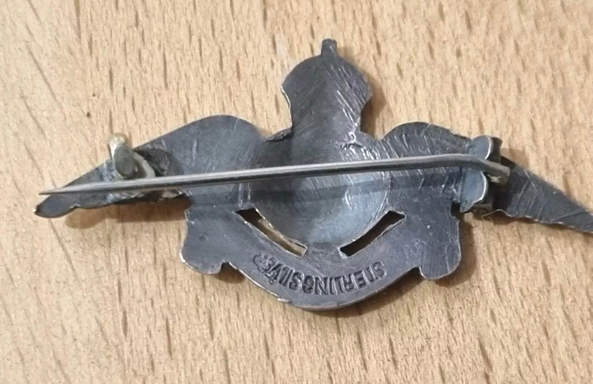 SOLD! WW1 Royal Flying Corps Silver Sweetheart Brooch
