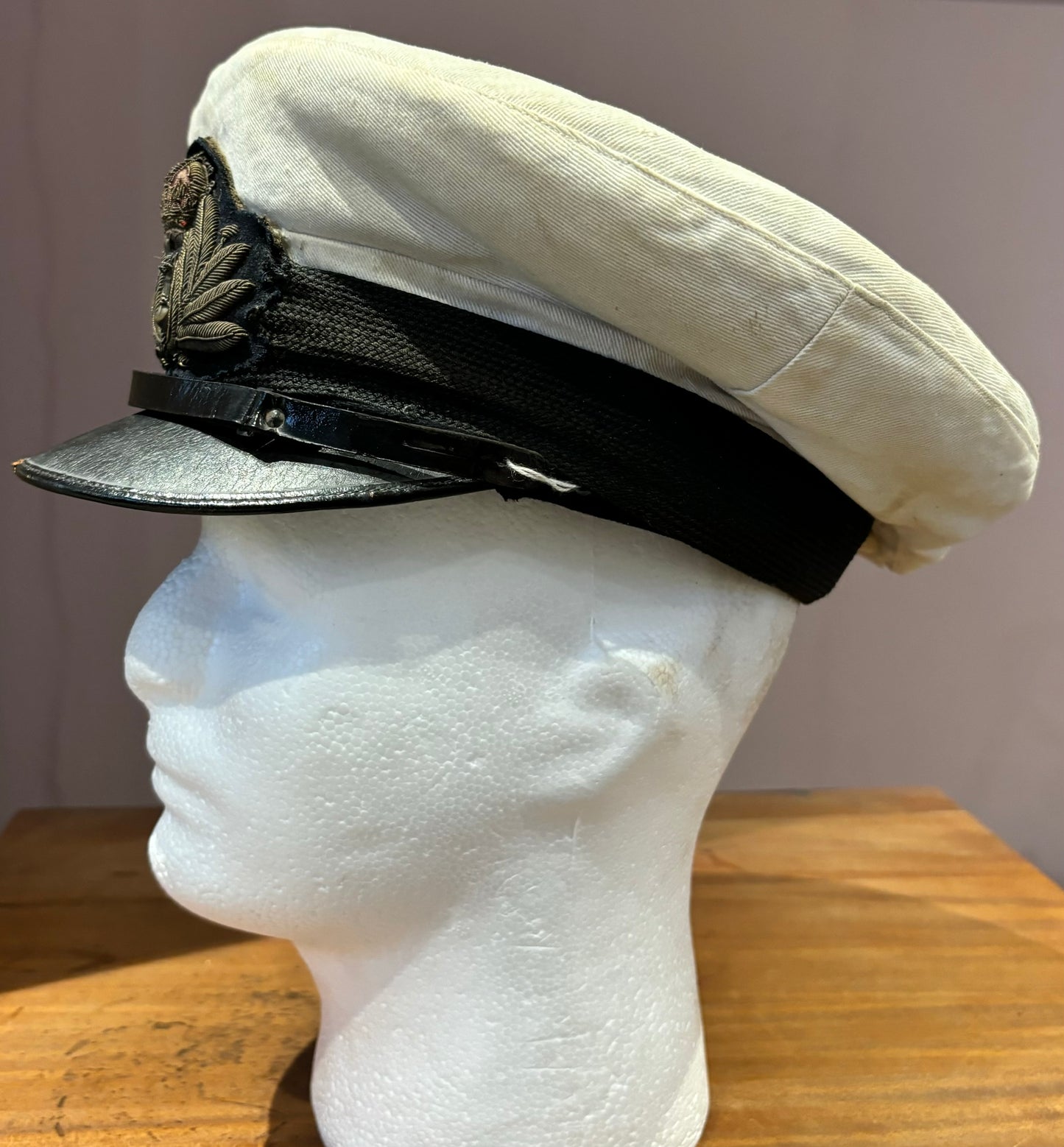 SOLD! WW1 Royal Navy Officer’s Visor Cap with Cover