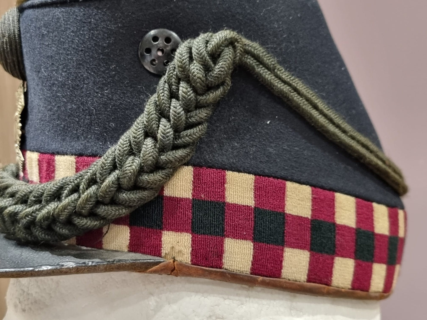 SOLD! Pre WW1 British Highland Light Infantry Officer’s Shako, Dated 1902