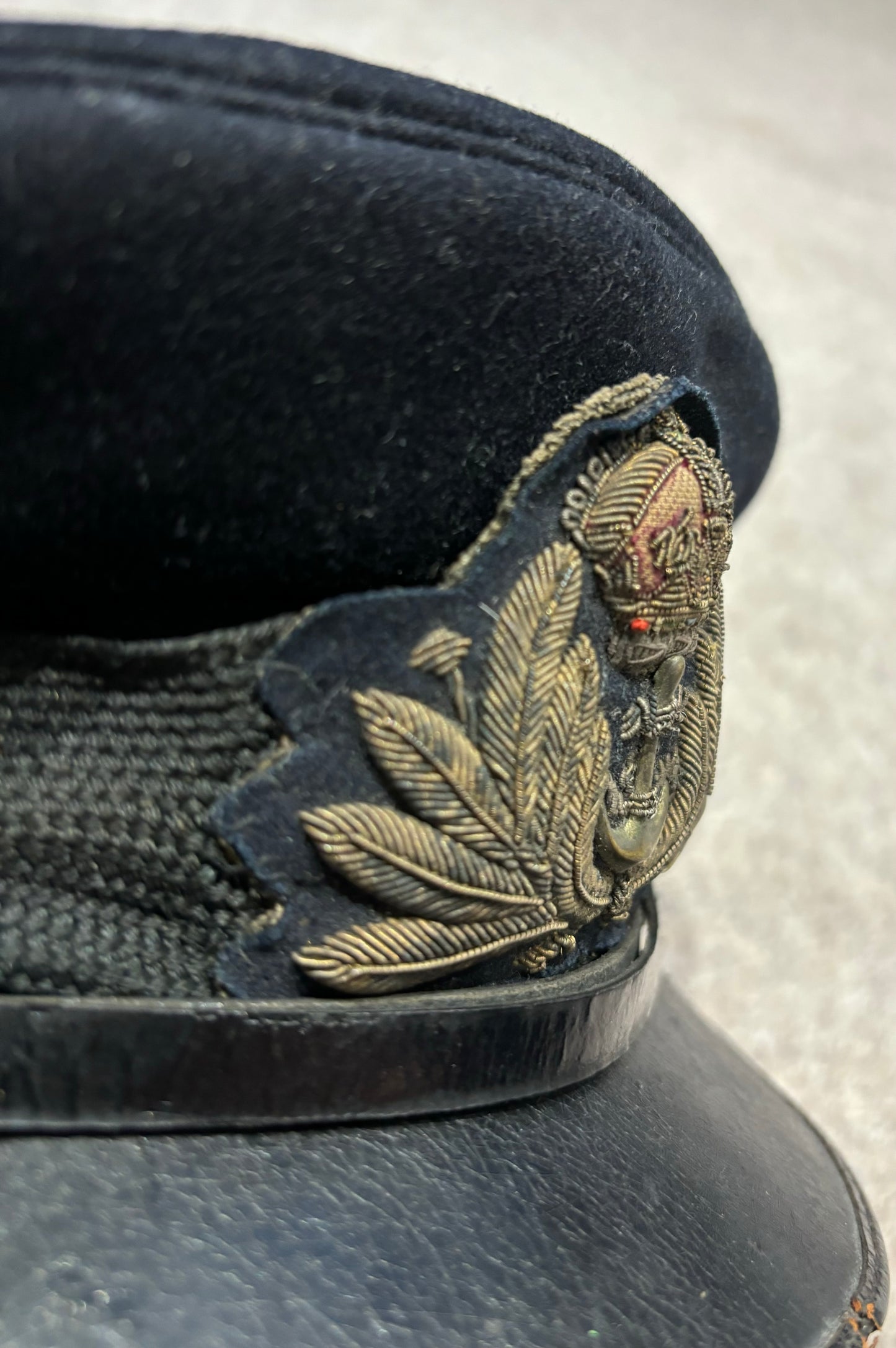 SOLD! WW1 Royal Navy Officer’s Visor Cap with Cover