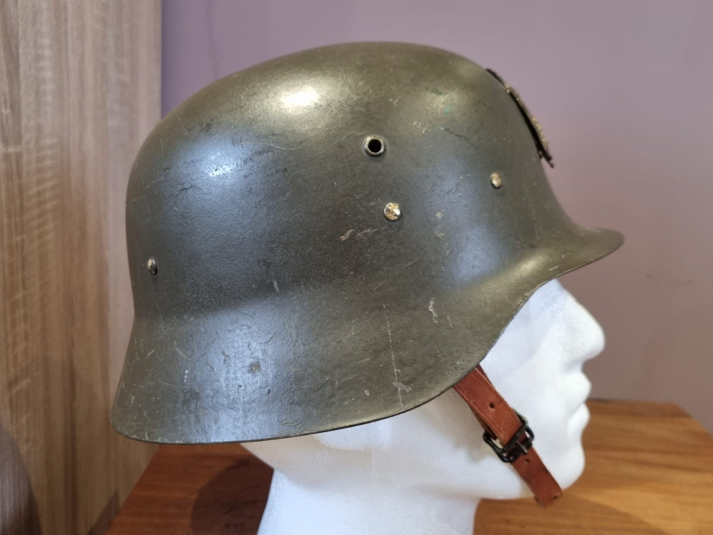 SOLD! WW2 Spanish Armed Police M42 ‘Modelo Z’ Helmet