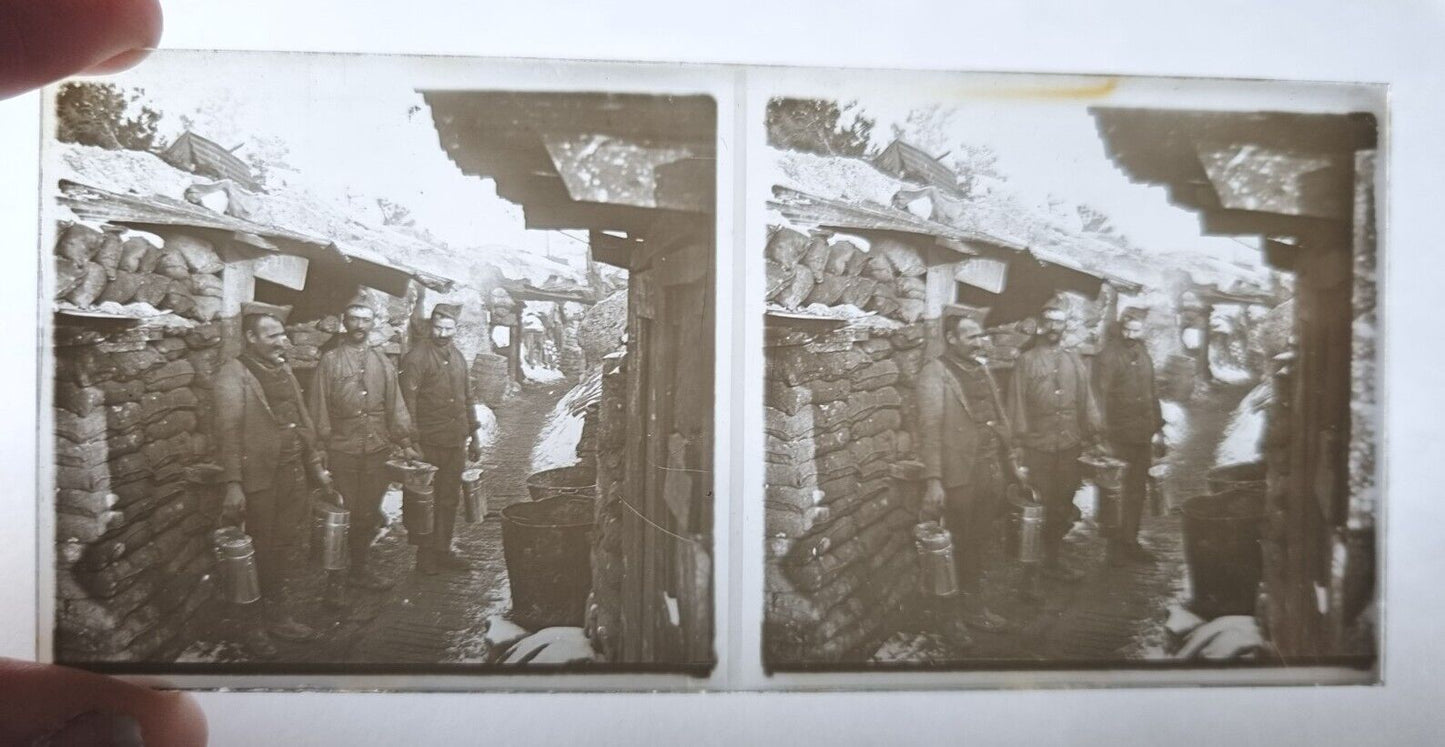 SOLD! Unpublished Military Amateur WW1 Glass Stereoview Collection- 133 Slides