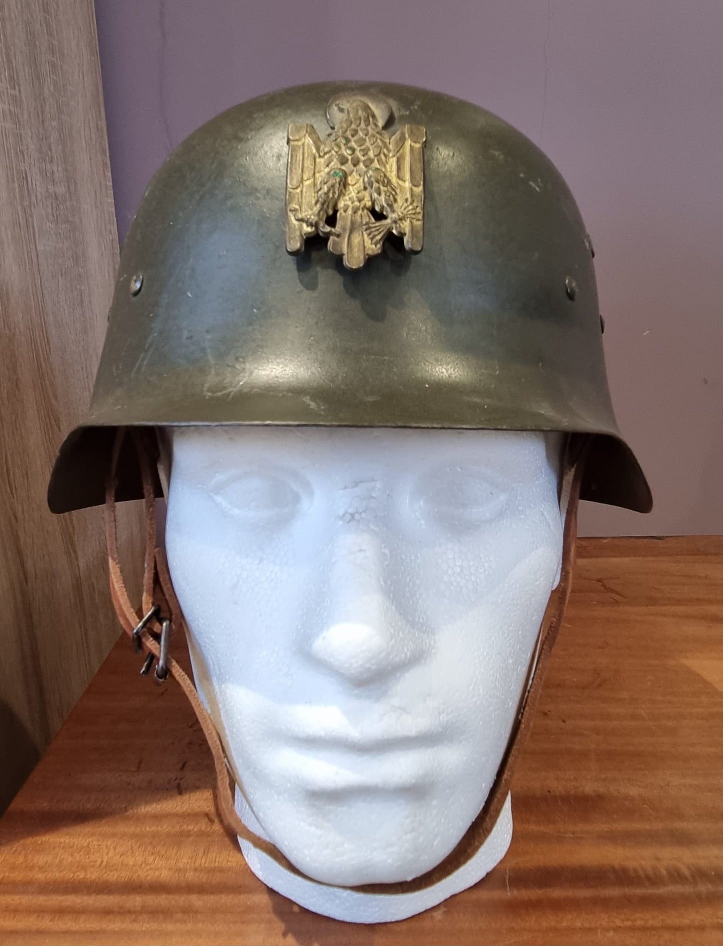 SOLD! WW2 Spanish Armed Police M42 ‘Modelo Z’ Helmet