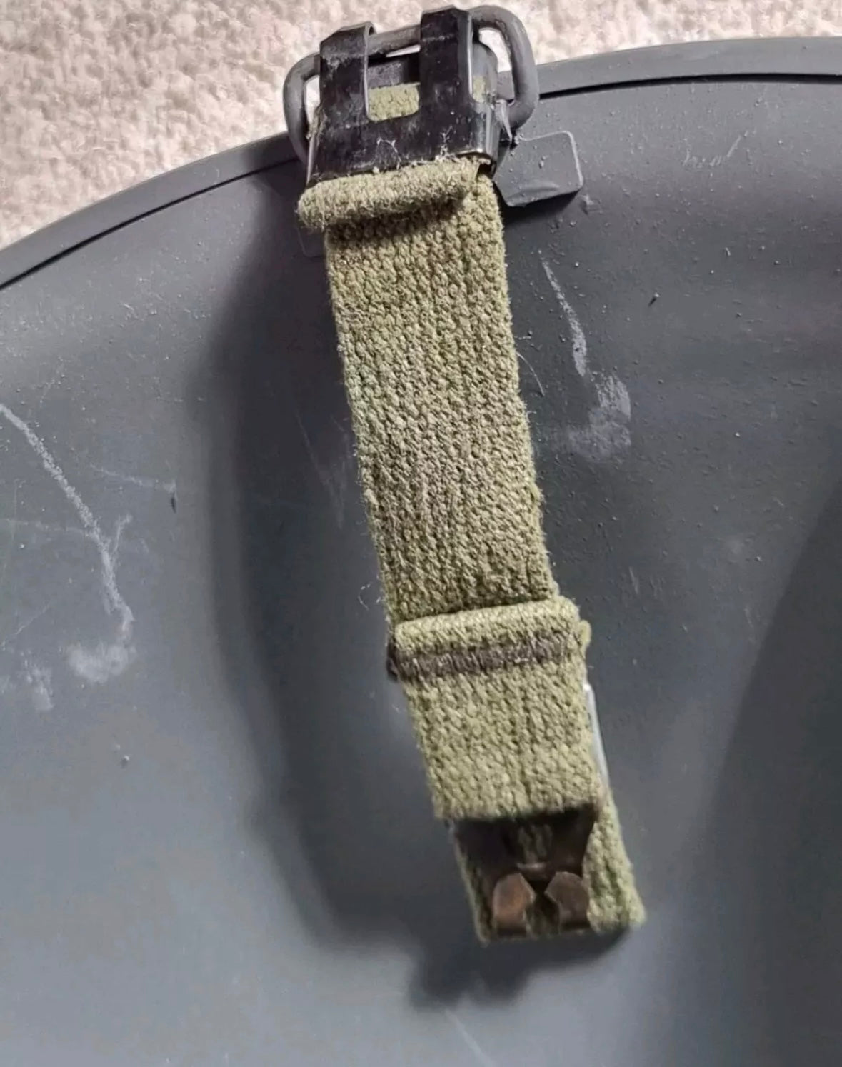 SOLD! Post War Danish Army M48 Helmet and Liner, Dated 1967