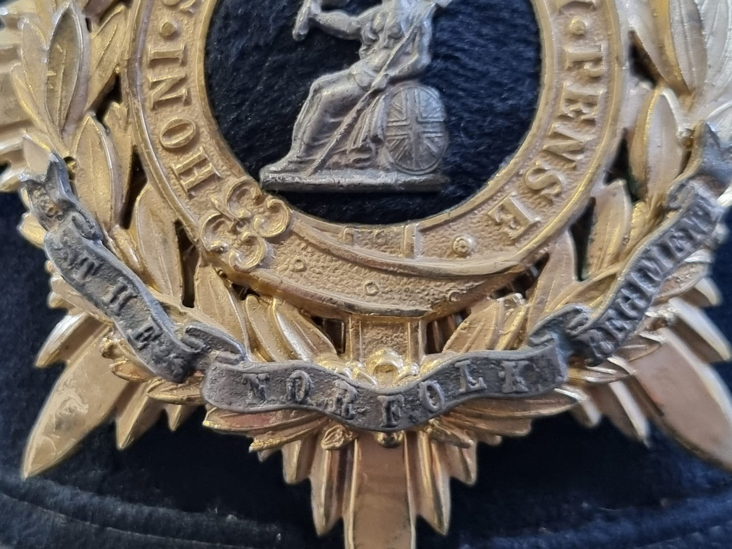 SOLD! Victorian Norfolk Regiment Officer's Home Service Helmet