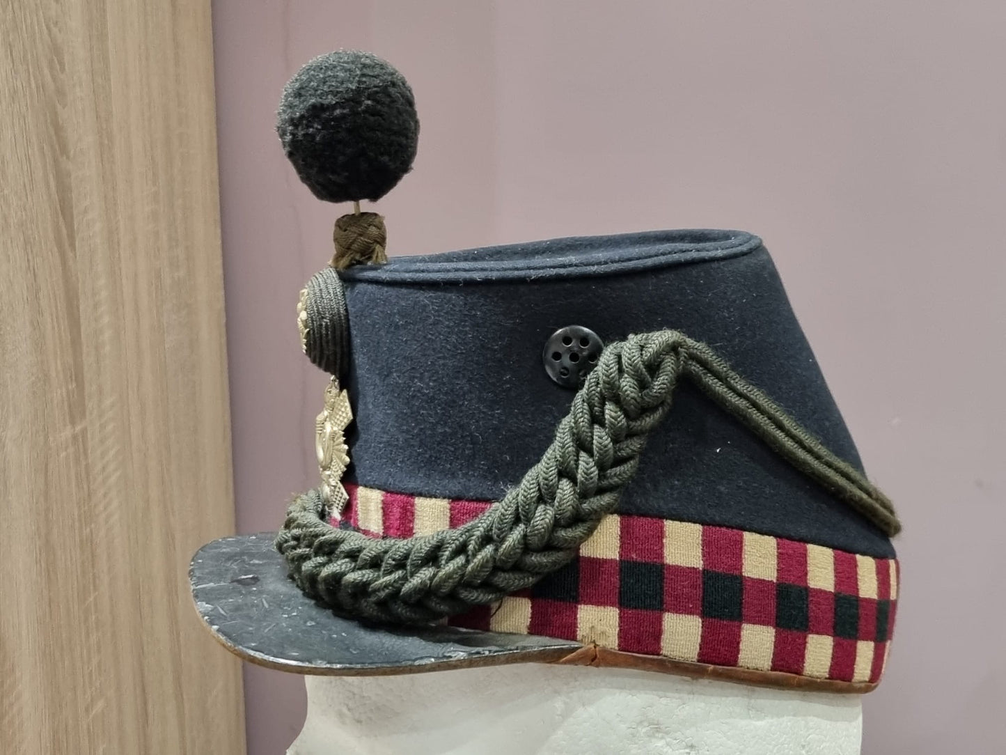 SOLD! Pre WW1 British Highland Light Infantry Officer’s Shako, Dated 1902