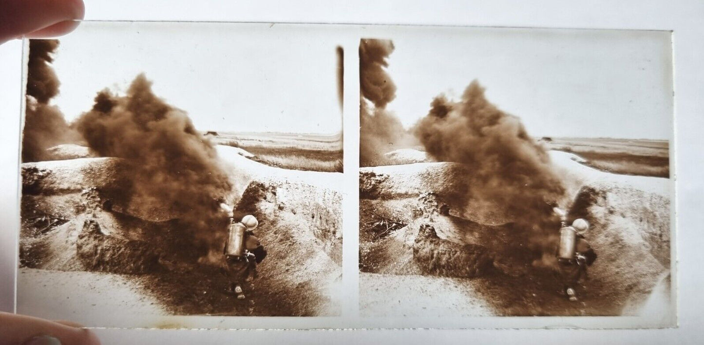 SOLD! Unpublished Military Amateur WW1 Glass Stereoview Collection- 133 Slides