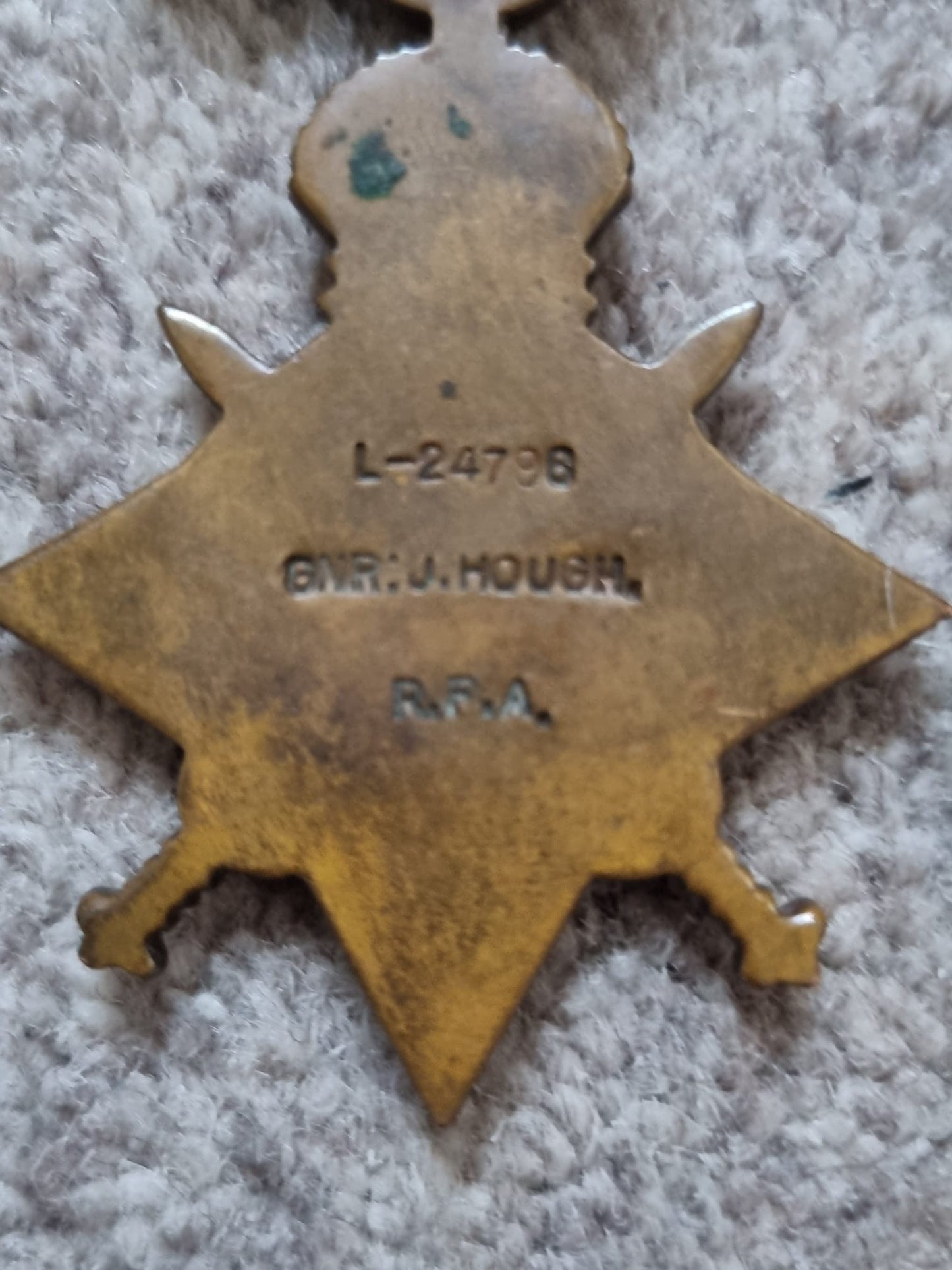 SOLD! WW1 British Medal Set to Gunner/Lance Bombardier James Hough, Royal Field Artillery