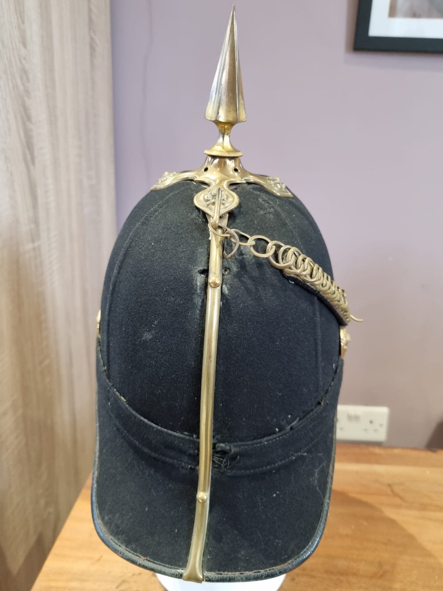 SOLD! Victorian Norfolk Regiment Officer's Home Service Helmet