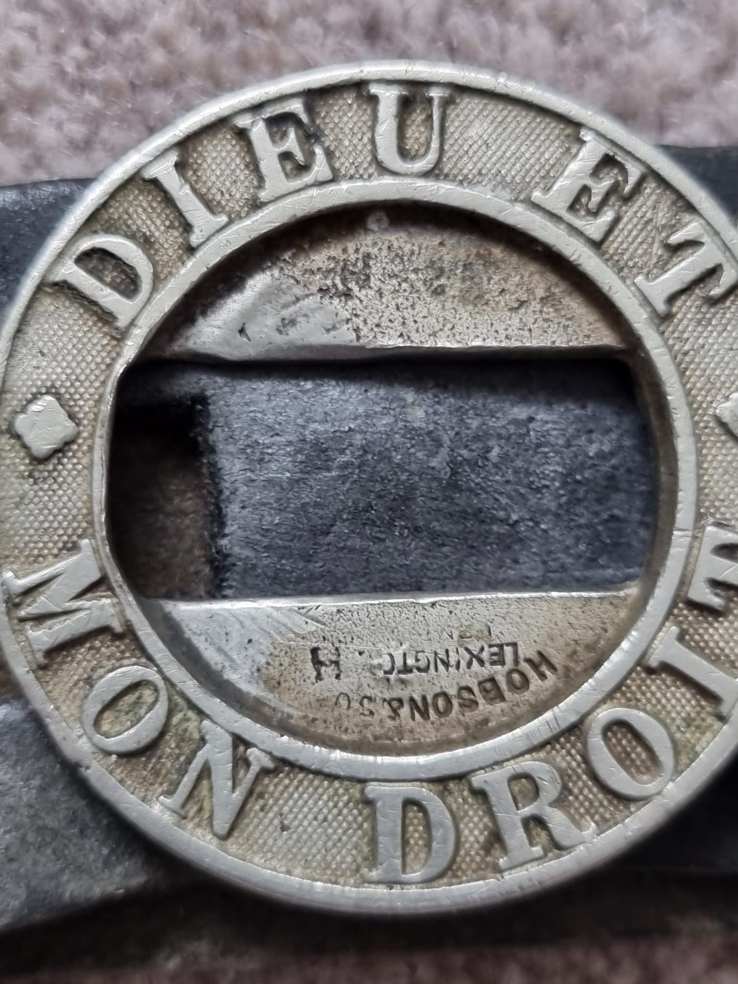 SOLD! Victorian British Army Leather Belt with White Metal Buckle