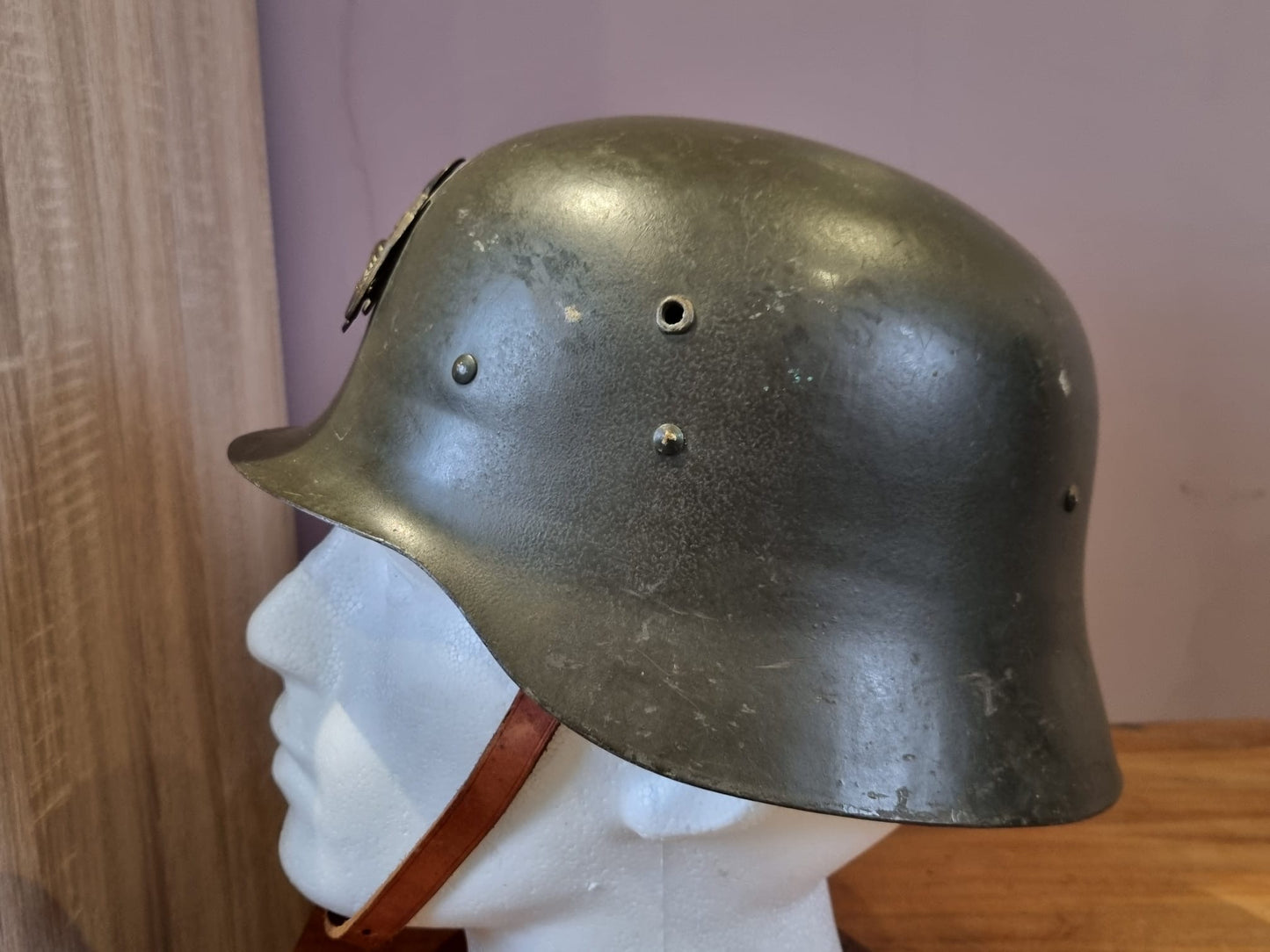 SOLD! WW2 Spanish Armed Police M42 ‘Modelo Z’ Helmet