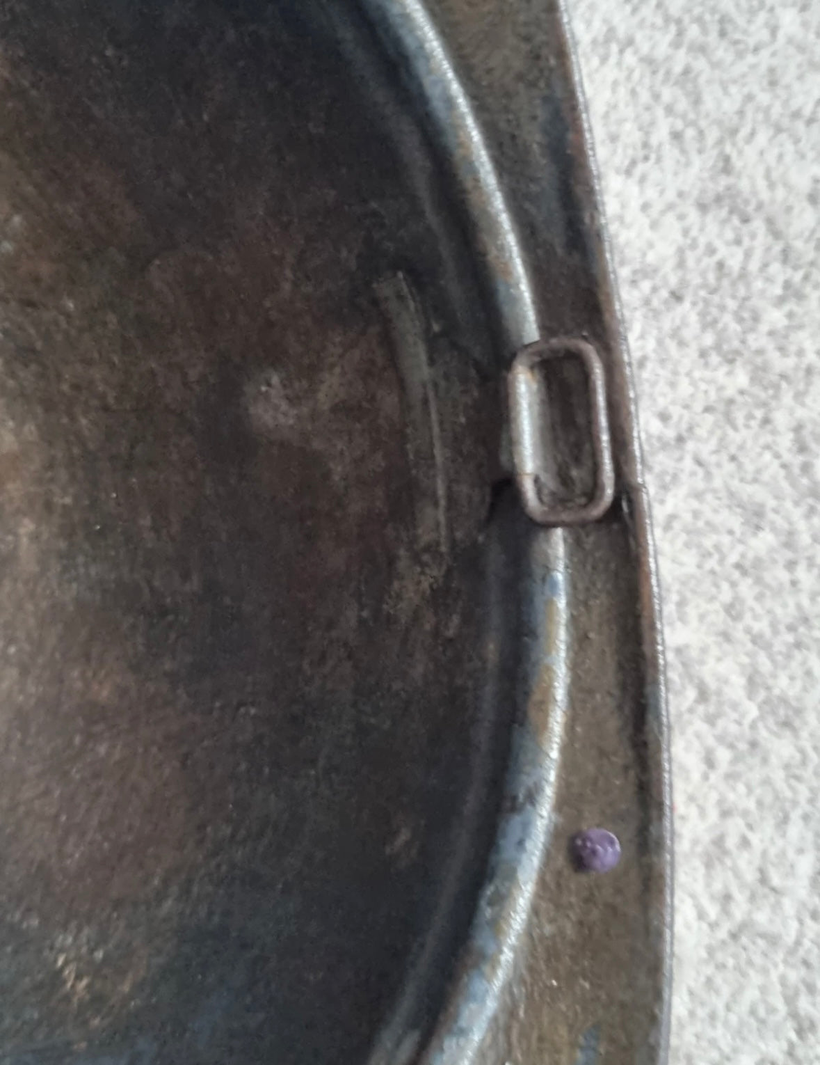 SOLD! WW1 Colonial French Infantry M15 ‘Adrian’ Helmet Shell, With Officer’s Named Veterans Plate