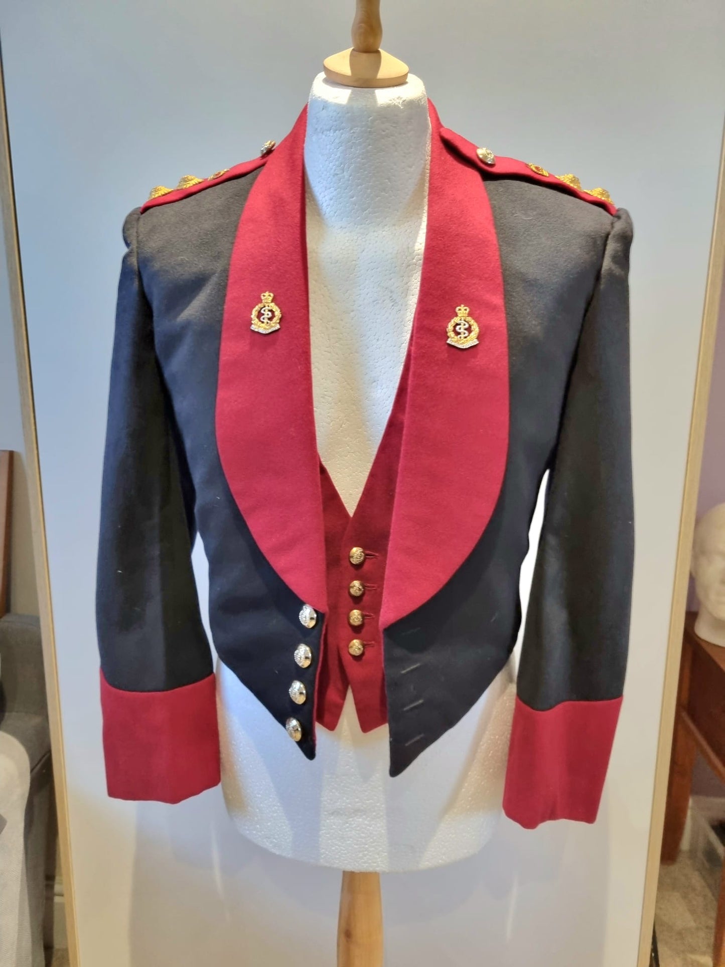SOLD! 1964 Dated, British Army, Royal Army Medical Corps Colonel’s Mess Dress Jacket and Waistcoat.