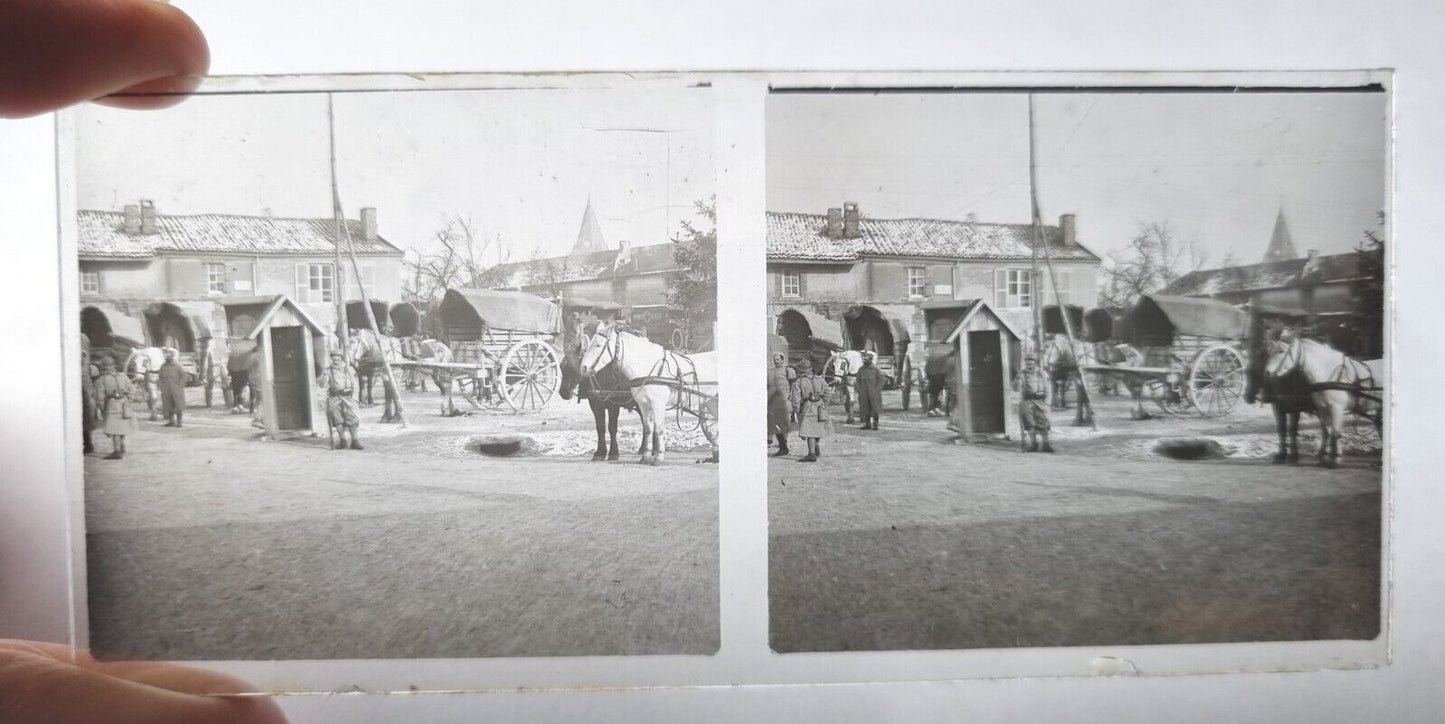 SOLD! Unpublished Military Amateur WW1 Glass Stereoview Collection- 133 Slides