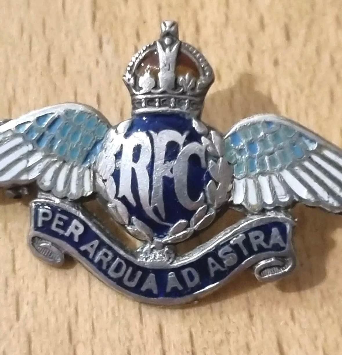 SOLD! WW1 Royal Flying Corps Silver Sweetheart Brooch