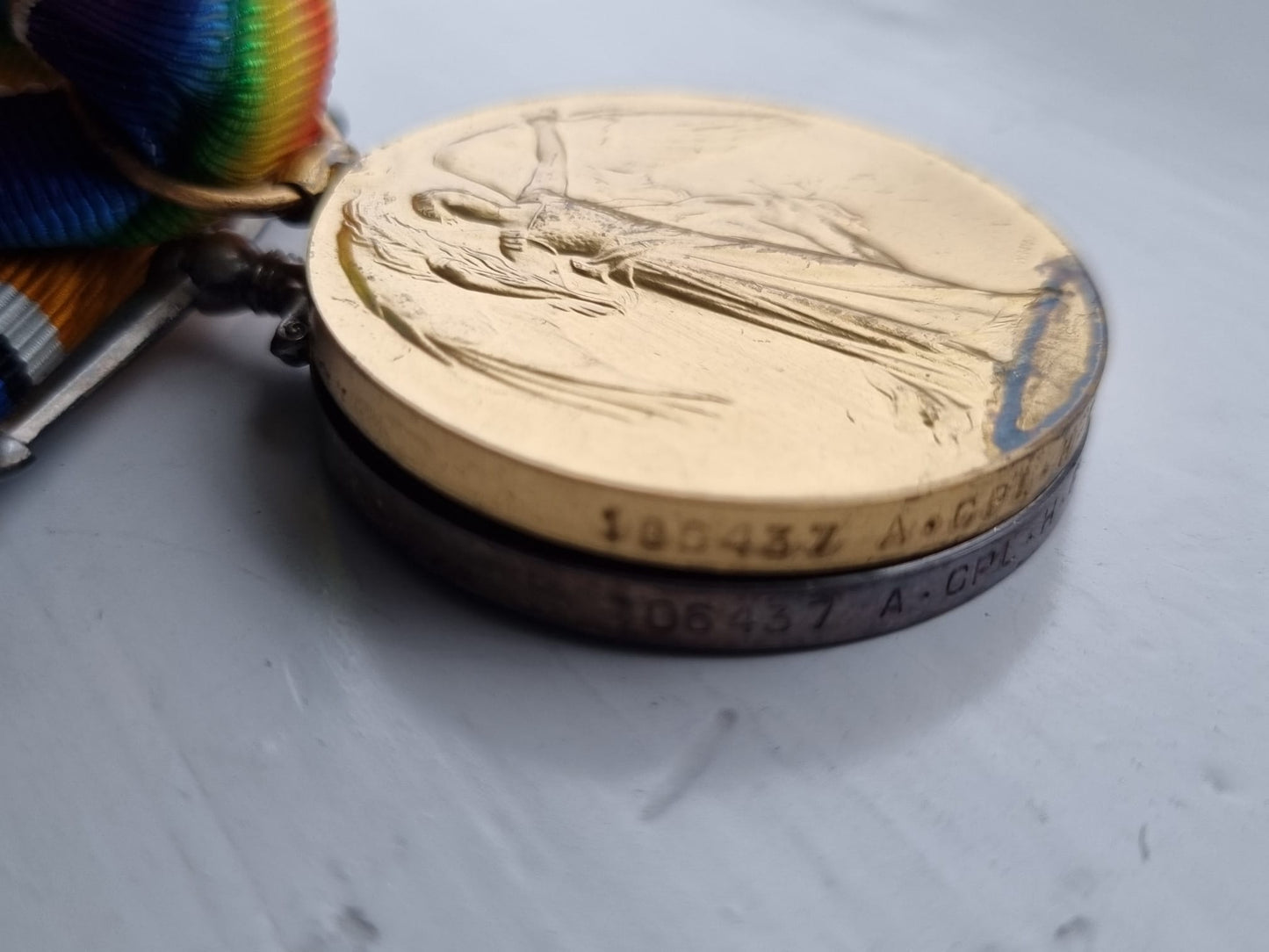 SOLD! WW1 British Medal Duo to Acting Corporal Herbert G Fulcher- Royal Army Medical Corps