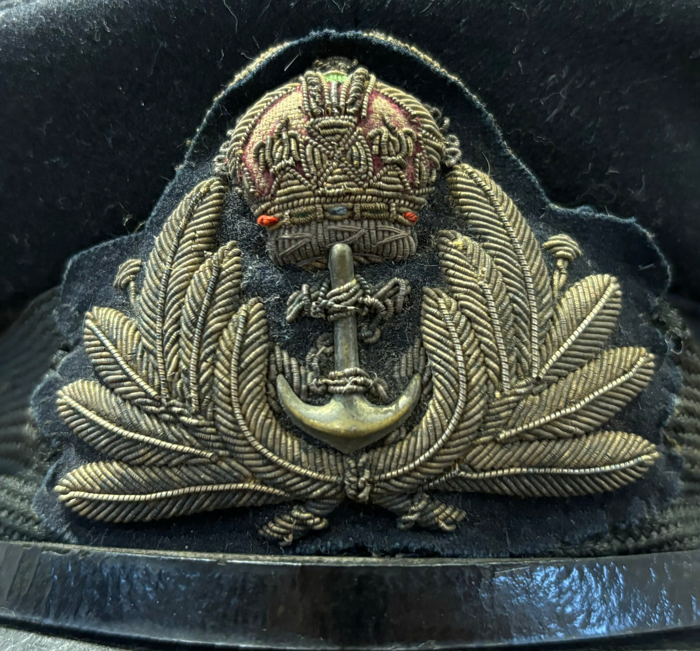 SOLD! WW1 Royal Navy Officer’s Visor Cap with Cover