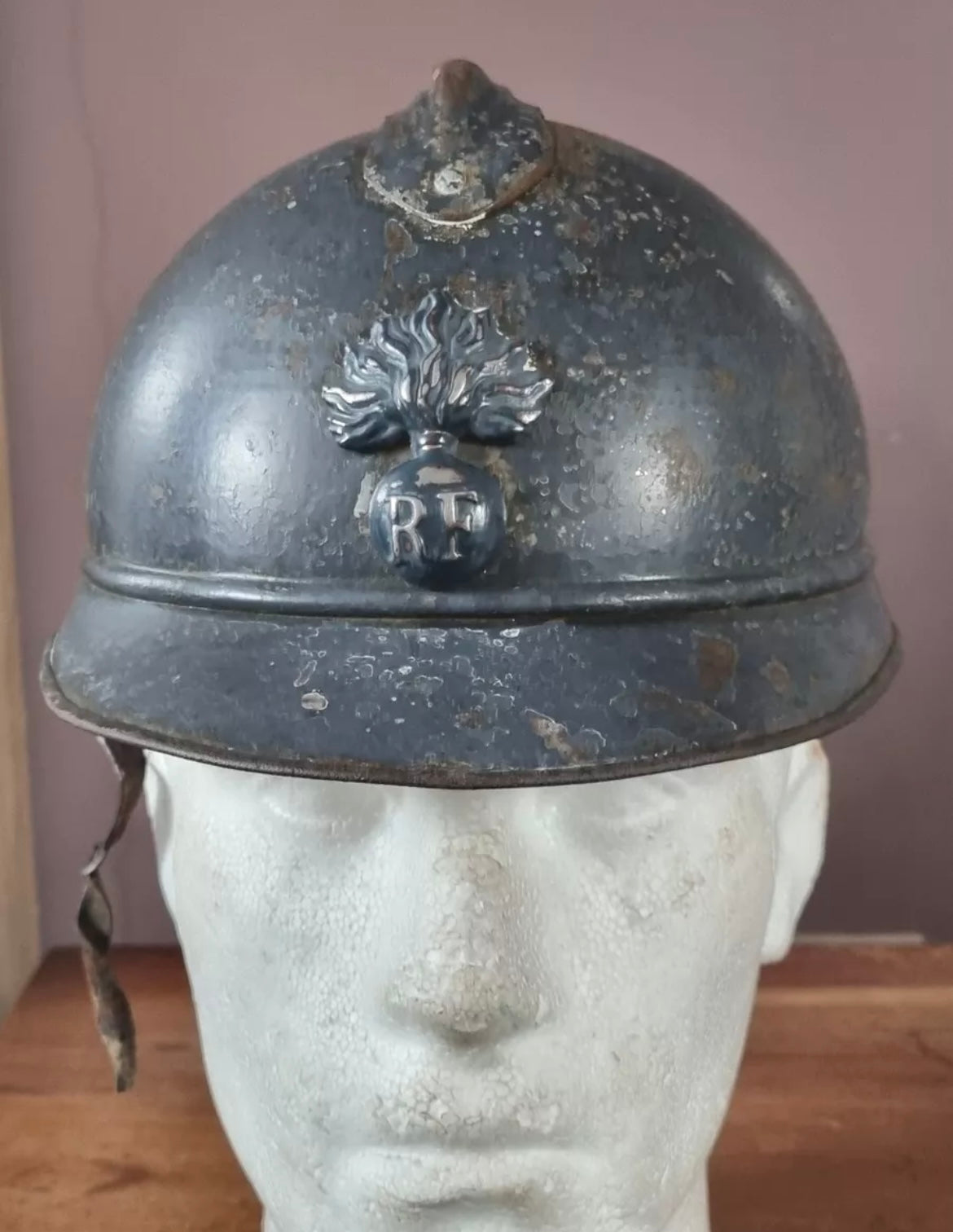 SOLD! WW1 French Infantry M15 Adrian Helmet
