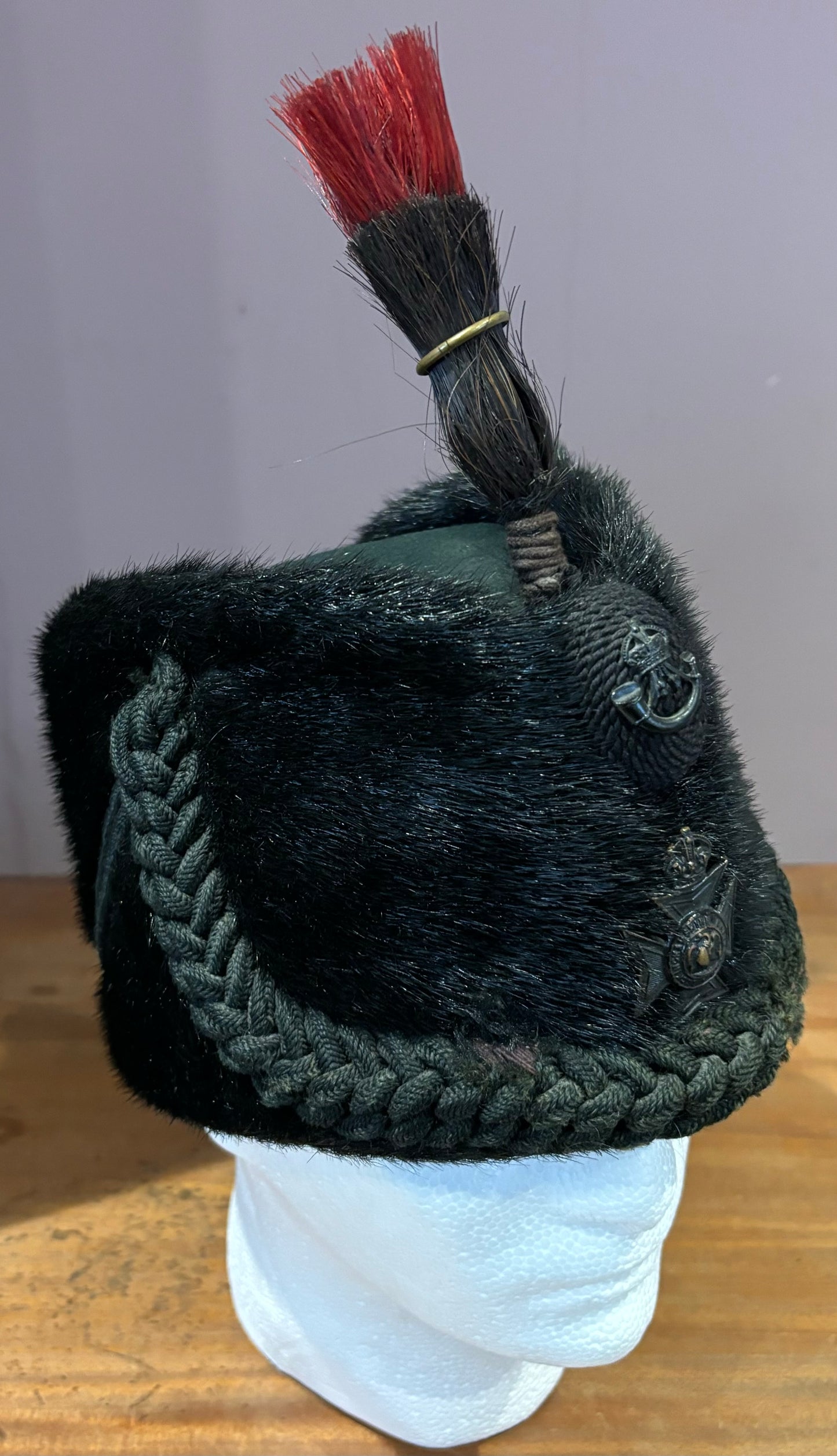 SOLD! Pre-WW1 Buckinghamshire Battalion (Ox and Bucks Light Infantry) Sealskin OR’s Rifles Busby