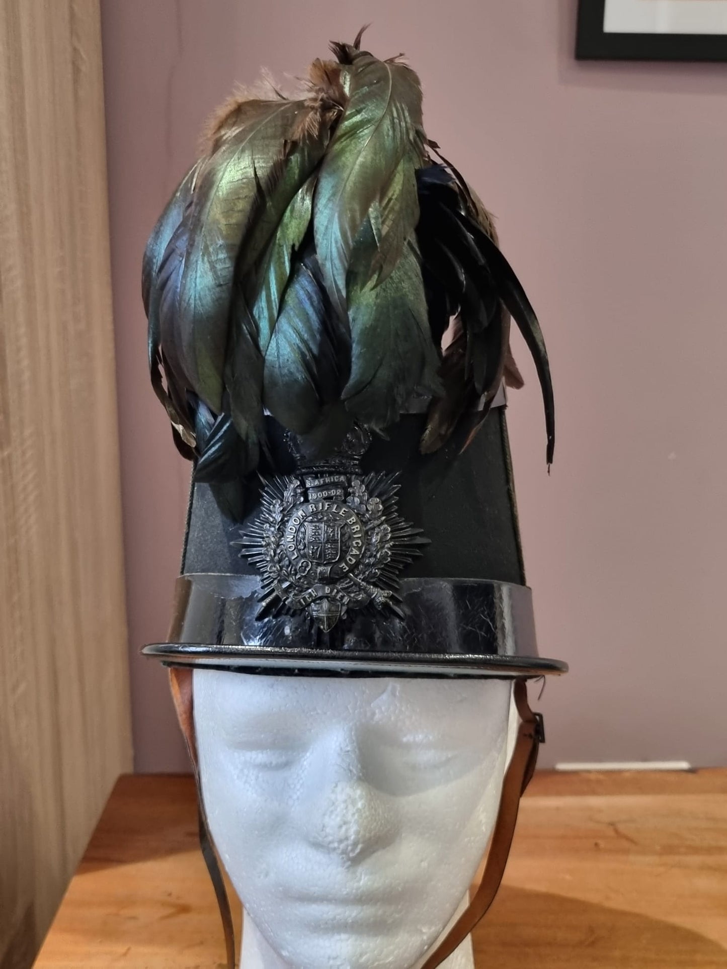 SOLD! Pre WW1 (Edwardian) 5th London Rifle Brigade Shako, With Tin