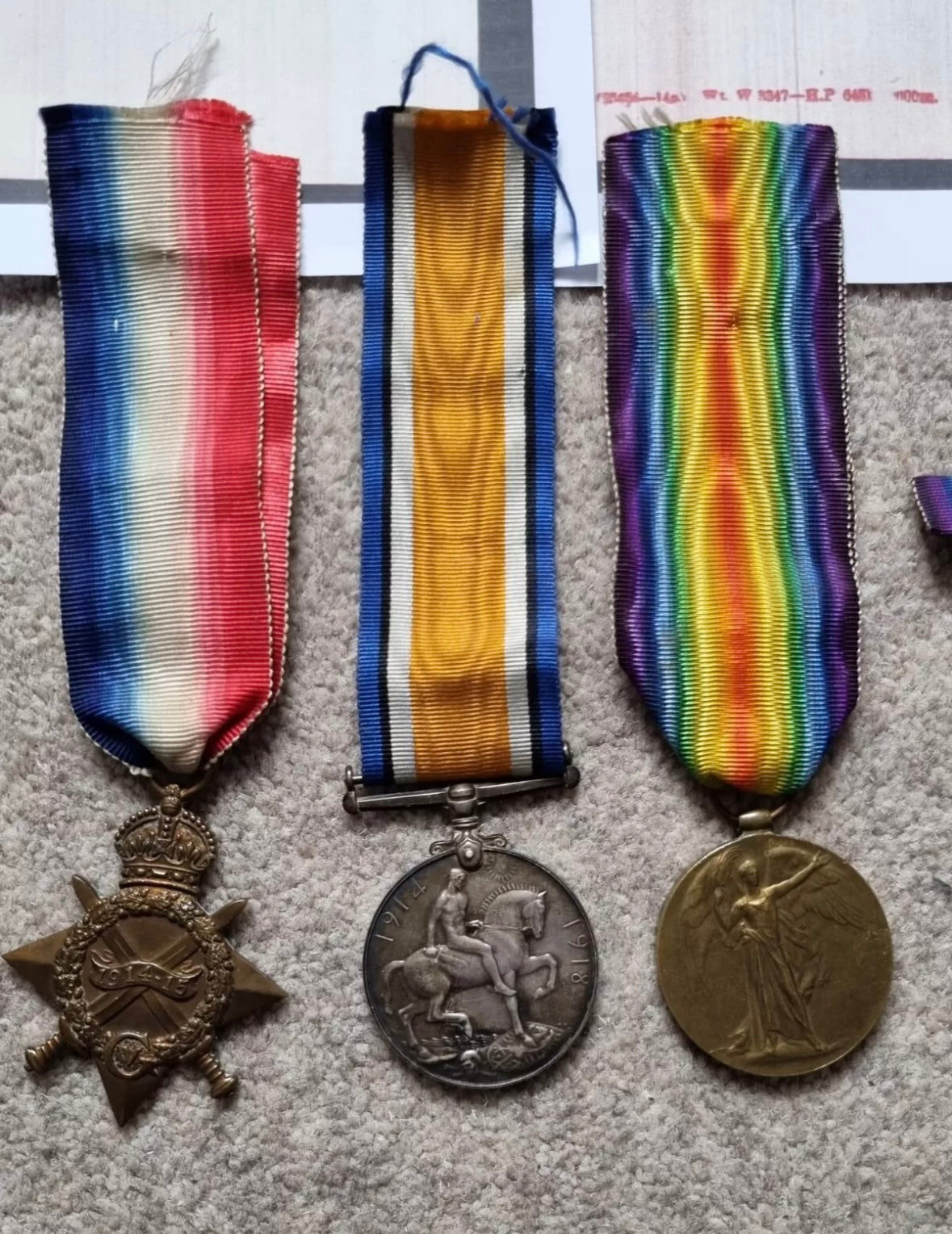 SOLD! WW1 British Medal Trio to Private Robert D Irvings- Royal Army Medical Corps