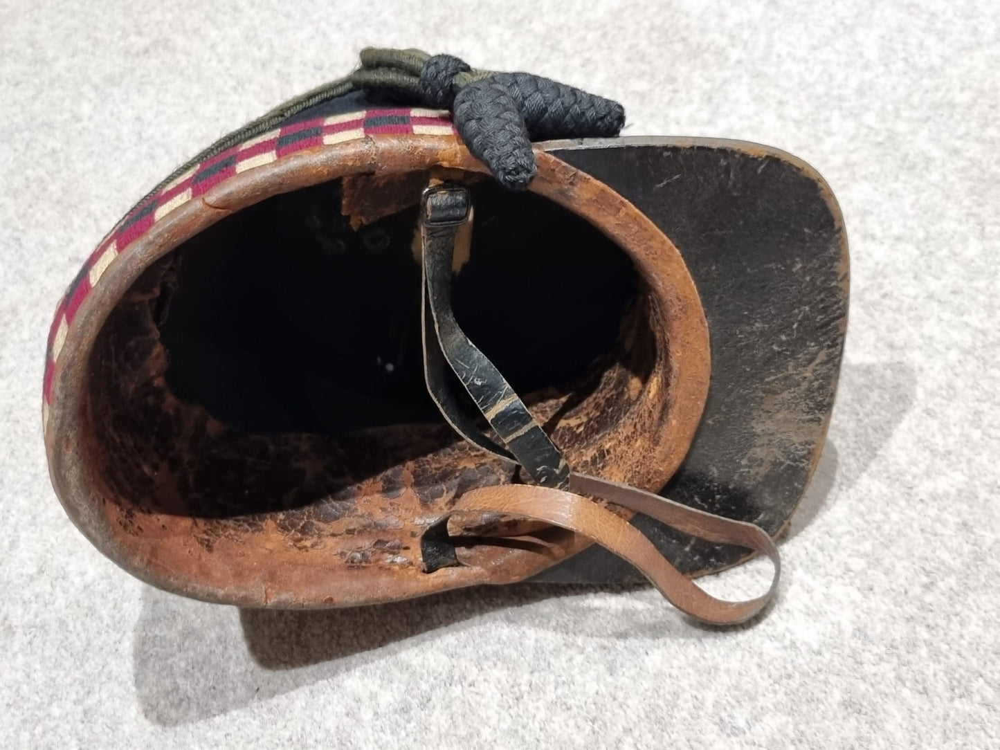 SOLD! Pre WW1 British Highland Light Infantry Officer’s Shako, Dated 1902