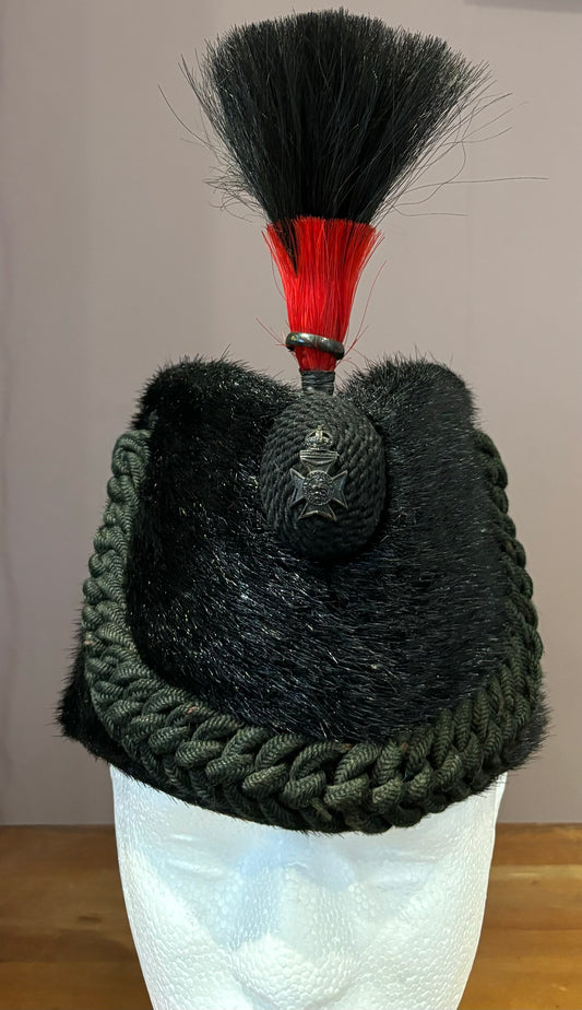 SOLD! Pre-WW1 1st Middlesex Rifles (Victoria & St George’s) OR’s Sealskin Rifles Busby